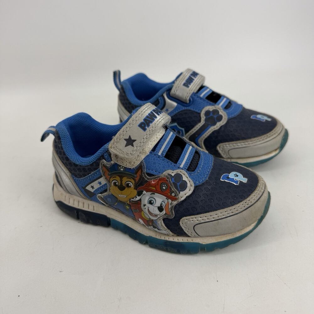 Nickelodeon Paw Patrol Light Up Sneakers Kids Size 9 Blue Cartoon